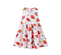 Generisch Vestito da canotta da ragazza, casual, a maniche corte, con leggings da ragazza, Rosso anguria., 18-24 Monate