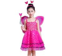 Generisch Vestito da spettacolo da ragazza, tutù, per spettacoli di danza, abbigliamento da teatro, elegante per feste (3-8 anni)