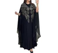 Generisch Vestito musulmano da donna a maniche lunghe, pullover abaya, abbigliamento da preghiera con eleganza per la vita quotidiana, occasioni speciali e tempo libero, disponibile in taglie forti