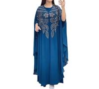Generisch Vestito musulmano da donna a maniche lunghe, pullover abaya, abbigliamento da preghiera con eleganza per la vita quotidiana, occasioni speciali e tempo libero, disponibile in taglie forti
