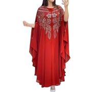 Generisch Vestito musulmano da donna a maniche lunghe, pullover abaya, abbigliamento da preghiera con eleganza per la vita quotidiana, occasioni speciali e tempo libero, disponibile in taglie forti