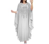 Generisch Vestito musulmano da donna a maniche lunghe, pullover abaya, abbigliamento da preghiera con eleganza per la vita quotidiana, occasioni speciali e tempo libero, disponibile in taglie forti