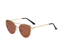 Generisch Vintage Men's and Women's Metallic Cat Eye Polygon Fashion Sunglasses (Colore: B, Taglia: 1), e, 1