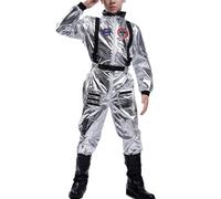 Generisch Wandering Earth - Costume di carnevale per bambini e bambine, colore: argento, L/140