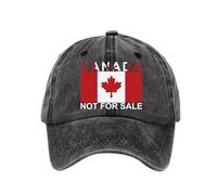 Generisch Washed Vintage Baseball Cap per uomo donna nero Canada is NOT for SA LE Baseball Cap Nero, Nero , Taglia unica