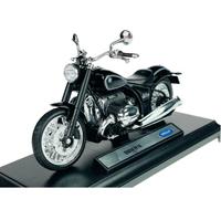 Generisch Welly Modello Moto Compatibile con BMW R18 Nero Con Base 1:18 1/18 Metallo Modello Moto Il Cast Nuovo In Scatola