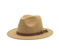 Generisch Windfall cappello da uomo e donna in stile con tesa larga e fibbia in chiffon sciarpa, b, Taglia unica
