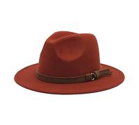 Generisch Windfall cappello da uomo e donna in stile con tesa larga e fibbia in chiffon sciarpa, c, Taglia unica