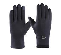Generisch Winter Men's Fleece Plus Fleece Thickened Outdoor Riding Wind And Cold Three Line Screen Gloves Guanti lunghi a rete Nero (blu, taglia unica)