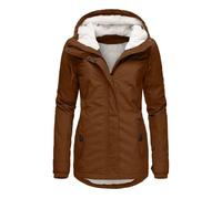 Generisch Winterparka - Giacca invernale da donna con cappuccio, calda, media lunghezza, trapuntata, foderata, parka invernale, spessa, taglie grandi, in pile, per le mezze stagioni, softshell, O