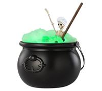 Generisch Witch Cauldron, Halloween Cauldron Pot, Remote Control Lighting Decor, 7-Color Light Effects, Party Decoration for Yard Porch Room Table Home Interior Setup, 20 cm