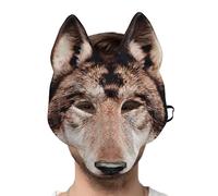 Generisch Wolf Masque - Tessuto ed EVA, maschera animale, 10,24 x 7,87 cm, confortevole e traspirante, costume di Halloween per adolescenti, adulti, masquerades, , Christmas, Easter, Party
