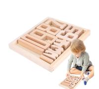 Generisch Wooden, Math Learning Toys, Stacking Educational Set, Smooth Rounded Edges, Bright Color Design, ideale per Preschool Activities and Early Home Education