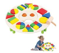 Generisch Wooden Puzzles - Puzzles | Shape Sorting Geometric Wood Puz-zles, Early Educational Color and Shape Puz-zles with Large Knobs for Kids, Preschoolers, Girls