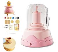 Generisch Wrap N Share Mini Pottery, Wrapnshare Pottery, Wrapnshare DIY Kids Pottery Wheel Kit, Pottery Painting Kit for Starter, Creative Craft Kit for Home Art Projects (Rosa)
