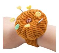 Generisch Wrist Pin Holder - Fabric, 22 cm Pumpkin-Shaped, High Temp Resistant Pin Needle Cushion | Innovative Pop Wrist Strap for Secure Sewing Needle Storage and Easy Access