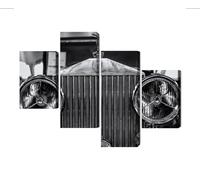 Generisch WTD - Stampa su tela multicolore Rolls-Royce da vicino, decorazione moderna da parete e stampa artistica | Murale per soggiorno, camera da letto, cucina, corridoio, XXL 160 x 100 cm