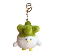Generisch XXL cm peluche peluche aglio uccello parlare bambola giocattolo divertente e bambola portachiavi borsa ornamento ciondolo peluche (bianco, 11 cm)