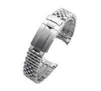 Generisch YGUK0J Solid Steel Arc Bracciale Compatibile con Rolex Oyster Acciaio Inossidabile Collana da Uomo e Donna 20 Mm Cintura, 20mm With logo