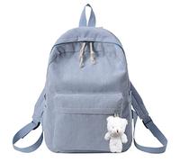 Generisch Zaino a tracolla casual, per studenti, donne, giovani, semplice, stile militare, impermeabile, Azzurro, Einheitsgröße, Zaino da viaggio