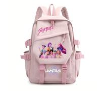 Generisch Zaino anime per ragazze e ragazzi - KPop Demon Hunters per la scuola, comodo e adatto all'uso quotidiano, Rosa-1, 17Inch