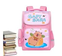 Generisch zaino Capybara - Cartone animato per bambini, zaino per la scuola con suddivisione professionale, impermeabile, design per bambini, ragazze, asilo, scuola elementare, libero