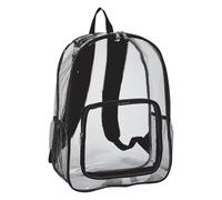 Generisch Zaino da donna, elegante, trasparente, approvato per lo stadio, 17 x 13 x 6, zaino da stadio trasparente per concerti, eventi sportivi, zaini da donna di medie dimensioni, Nero