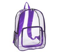 Generisch Zaino da donna, elegante, trasparente, approvato per lo stadio, 17 x 13 x 6, zaino trasparente per concerti, eventi sportivi, zaini da donna di medie dimensioni (viola, taglia unica)