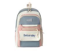 Generisch Zaino da donna per attività all'aperto, tempo libero, campus, abbinamento di colori, moda giovanile, semplice borsa per la scuola, zaini alla moda, zaini per ragazze e adolescenti (rosa