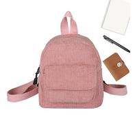 Generisch Zaino per adolescenti, borsa per libri in velluto a coste, per studenti e ragazze, per l'inizio della scuola