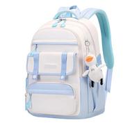 Generisch Zaino per bambini 1 anno per bambini, borsa per la scuola, grande capacità, leggero, durevole, per la scuola elementare, scuola media, scuola superiore, ragazza, ragazzo, adolescente, Blu, m