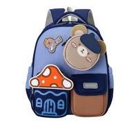 Generisch Zaino per bambini 2026, con simpatico design a cartoni animati, per bambini prescolari, durevole, grande capacità, unisex, compagno per il tempo libero per l'uso quotidiano (blu, taglia