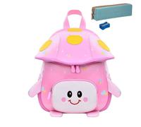 Generisch Zaino per bambini a forma di fungo, impermeabile, mini | Borsa per libri per bambine, asilo, attività dello zoo, snack, giocattoli, parco, giardino, campeggio, picnic