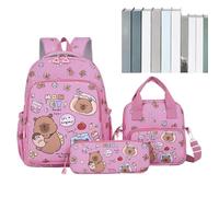 Generisch Zaino Per,Cartone animato Capybara Astuccio | Divertente Contenitore per il pranzo per la scuola di viaggio pendolare asilo scuola elementare adolescenti studenti e studenti