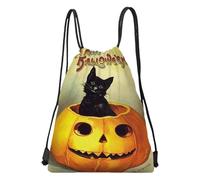 Generisch Zaino per Halloween, 33 x 43 cm, con coulisse, impermeabile, come borsa da spiaggia o borsa sportiva per bambini, ragazze, feste e lezioni di ginnastica