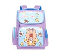 Generisch Zaino per la scuola, Capybara, motivo, zaino per la scuola, con suddivisione professionale, impermeabile, design per bambini, ragazze, asilo, scuola elementare, libero