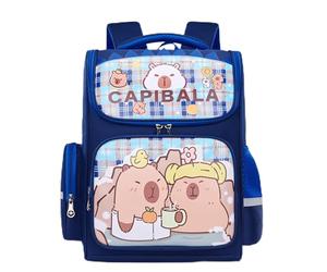 Generisch Zaino per la scuola Capybara, zaino per bambini, zaino per la scuola con suddivisione professionale, impermeabile, design per bambini, ragazze, asilo, scuola elementare, libero