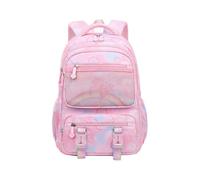 Generisch Zaino per la scuola per adolescenti, 1-2-3-4-6a classe, ultraleggero, non danneggia la schiena, alleggerisce, 7-18 anni, asilo, zaino per bambini, Colore: rosa., L