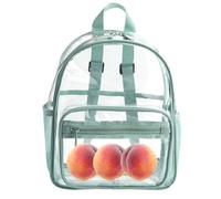 Generisch Zaino trasparente trasparente per la scuola elementare - resistente e trasparente. Le borse trasparenti sono realizzate in nero/verde/rosa con tasche multiple
