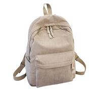 Generisch Zaino versatile in pile per studenti in stile college, materiale morbido in pile, spazioso scomparto principale, ideale per la scuola superiore e l'università, lavorazione robusta, marrone