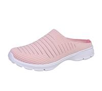 Generisch Zoccoli da donna con plantare foderato, pantofole da uomo chiuse sul davanti, traspiranti, pantofole, pantofole leggere in rete, suola morbida, scarpe per il tempo libero, Colore: rosa., 46
