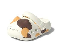 Generisch Zoccoli da donna giocosi con design a forma di gatto, pantofole antiscivolo con cinturino sul tallone, divertenti scarpe da giardino per gli amanti degli animali