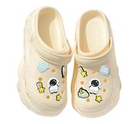 Generisch Zoccoli traspiranti unisex da indossare tutti i giorni con design a tacco ingombrante e compatibilità con gli accessori. Calzature comode e leggere per tutte le stagioni., bianco, 39 EU