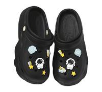 Generisch Zoccoli traspiranti unisex da indossare tutti i giorni con design a tacco ingombrante e compatibilità con gli accessori. Calzature comode e leggere per tutte le stagioni., Nero , 37 EU