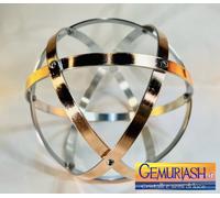Genesa Crystal 16 cm alluminio naturale argento con lamina di rame profilo 1 cm