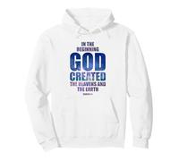 Genesis 1:1 in The Beginning God Created - Universe Graphic Felpa con Cappuccio