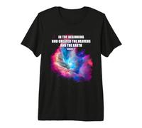 Genesis 1 in The Beginning God Created - Galaxy Nebula Faith Maglietta Premium