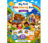 Genesis: 40 Bible Story Coloring Pages Featuring Creation, Noah, Abraham & Joseph with Scripture Verses for Ages 3-7