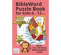 GENESIS BIBLE WORD PUZZLE BOOK FOR KIDS: Meet the Monkey Bible Buddies - With Stories, Puzzles & Coloring Fun
