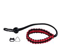 Genesis Gear Cinturino da polso Paracord per fotocamera nero/rosso